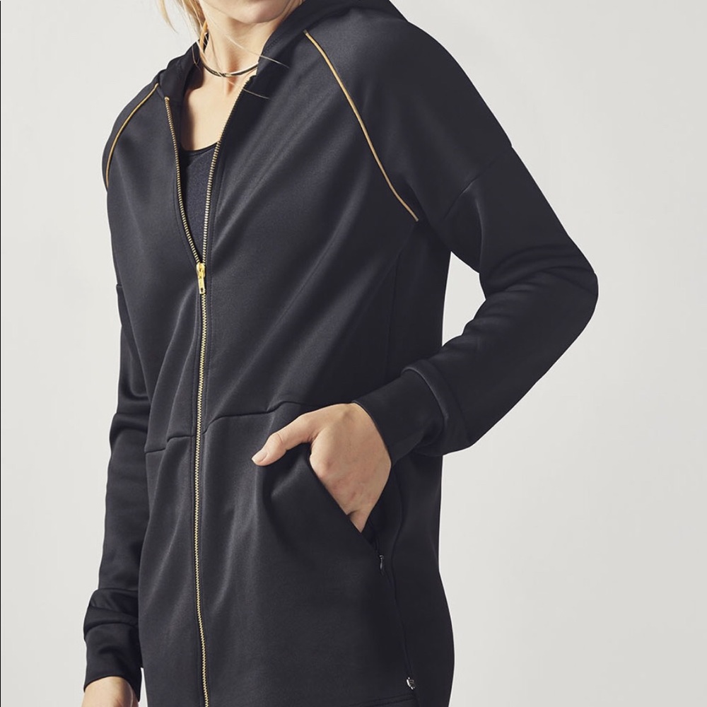 Fabletics Livia Jacket black hooded jacket NWT